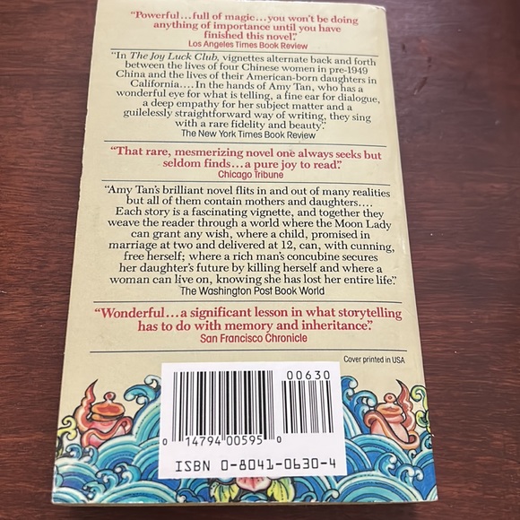 The Joy Luck Club By Amy Tan Book - Picture 3 of 5